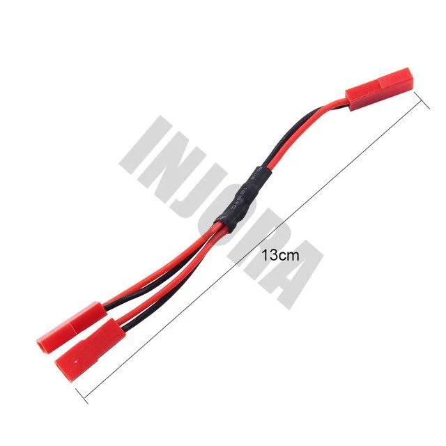 INJORA 1Pcs Battery JST Female Connector Y Cable For Traxxas TRX-4 ESC (1 TO 3) - Image 4