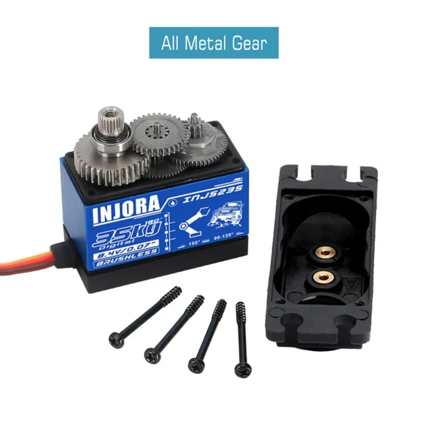 INJORA INJS235 35KG Waterproof Brushless Servo Large Torque Digital Servo (With servo arm) - Image 5