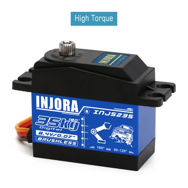INJORA INJS235 35KG Waterproof Brushless Servo Large Torque Digital Servo (With servo arm) - Image 6