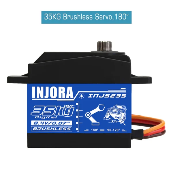INJORA INJS235 35KG Waterproof Brushless Servo Large Torque Digital Servo (With servo arm) - Image 7