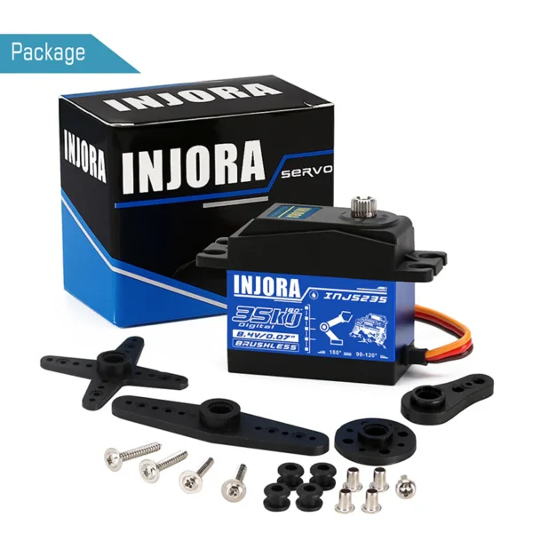 INJORA INJS235 35KG Waterproof Brushless Servo Large Torque Digital Servo (With servo arm) - Image 4