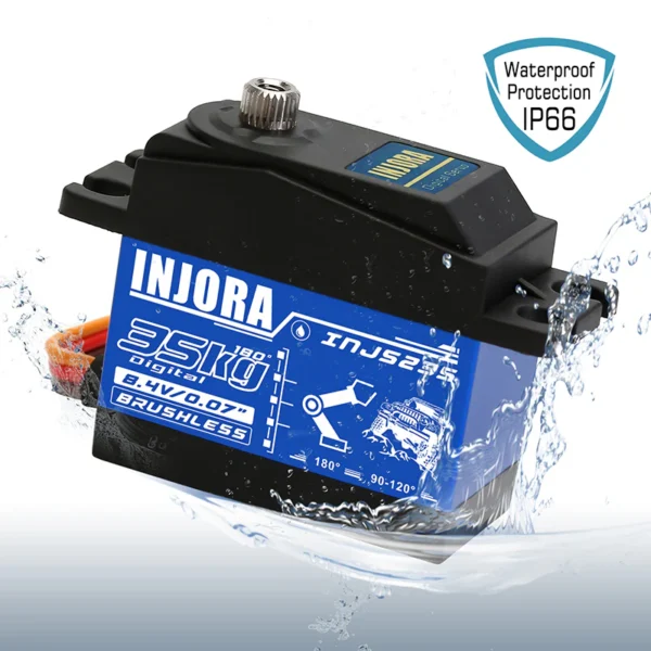 INJORA INJS235 35KG Waterproof Brushless Servo Large Torque Digital Servo (With servo arm) - Image 8