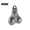 INJORA Metal Dangler Balls Truck Nuts For 1/18 1/24 RC Vehicles (BLACK CHROME)