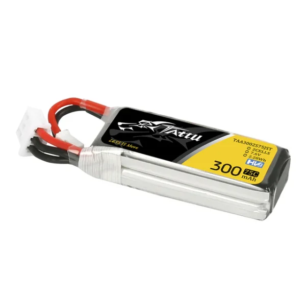 Tattu 300mAh 2S 75C 7.6V Lipo Battery with JST-PHR Plug - Image 4