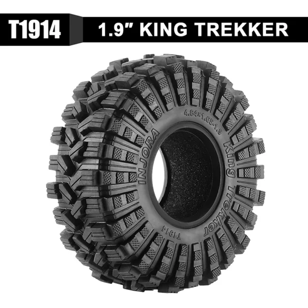INJORA S5 King Trekker 1.9" 4.75" OD A/T Tires (4) (118*42mm) - Image 9