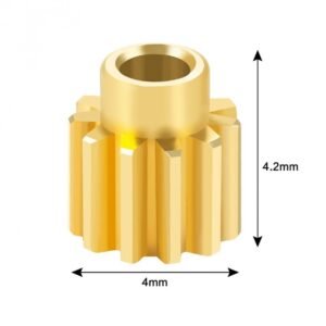 Alternative view of Pinhão motor em bronze, módulo 0.3, 11t SCX24