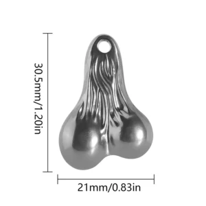 Alternative view of INJORA Metal Dangler Balls Truck Nuts For 1/18 1/24 RC Vehicles (BLACK CHROME)