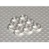 Rebaixada Washer alumínio anodizado M4 (prata) (8pcs)