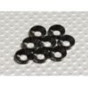Rebaixada Washer alumínio anodizado M4 (Black) (8pcs)