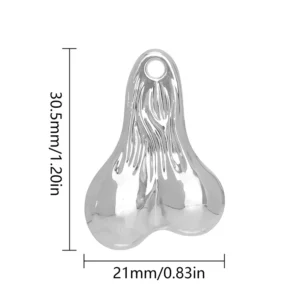 Alternative view of INJORA Metal Dangler Balls Truck Nuts For 1/18 1/24 RC Vehicles (SILVER)