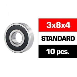 3X8X4MM KIT RODAMIENTOS "HS" TAPAS GOMA (10U.)