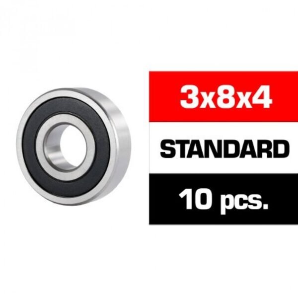 3X8X4MM KIT RODAMIENTOS "HS" TAPAS GOMA (10U.)