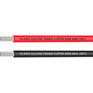 Silicone 1m 16AWG (Red + Black)