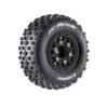 Louise RC - SC-ROCK - 1-10 Short Course Tire Set - Mounted - Soft - Black Wheels - 1-10 SC Removable Hex - 12, 14, 17mm - L-T3229SB