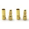 3.5MM GOLD CONNECTOR, MALE + FEMALE (2 Pairs)