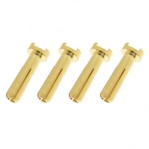 CONNECTOR 4.0MM GOLD PLATED 90 DEG MALE (4pc)