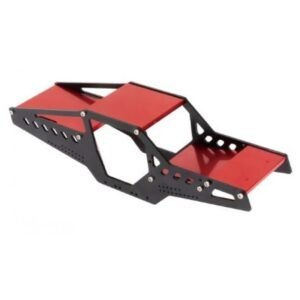 Chassi 1/24 de fibra de carbono e alumínio SCX24 RED