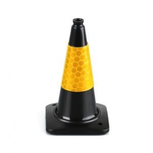 Cone de sinalização rodoviária preto 1/10