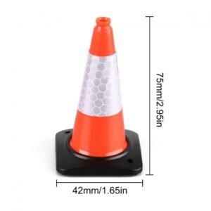 Cone de sinalização rodoviária vermelho 1/10