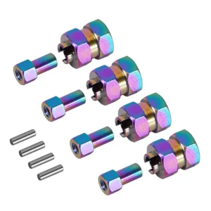 INJORA 9mm(+5mm) Stainless Steel Extended Wheel Hexes For 1/24 SCX24 AX24