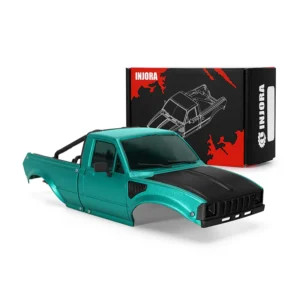 INJORA IR60-24 Pickup Hard Body for 1/24 SCX24 C10 JLU Bronco Base Camp (Green)