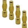 4.0MM GOLD CONNECTOR "LONG", (4pc) Male