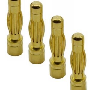 4.0MM GOLD CONNECTOR "LONG", (4pc) Male