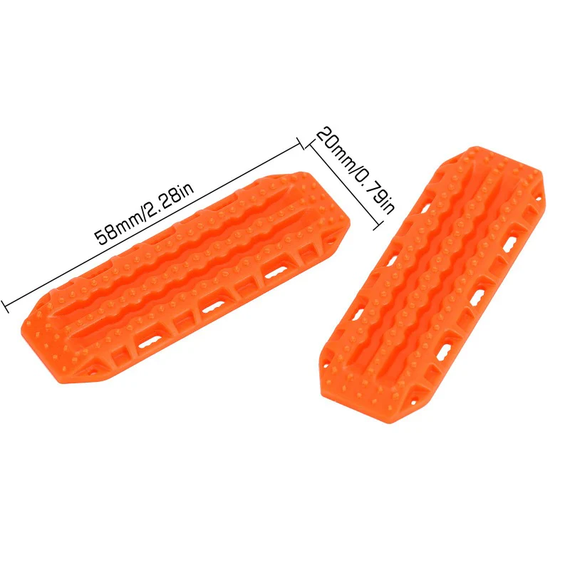 INJORA Mini Plastic Sand Ladder Recovery Ramps Boards Scale Accessories For 1/24 1/18 RC Crawlers (Orange) - Image 4