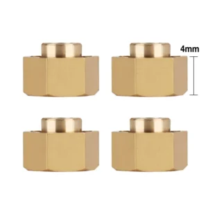 Alternative view of INJORA 7mm Brass Wheel Hex Hub Extenders for Axial SCX24 AX24 - Brass 4mm(+1mm)