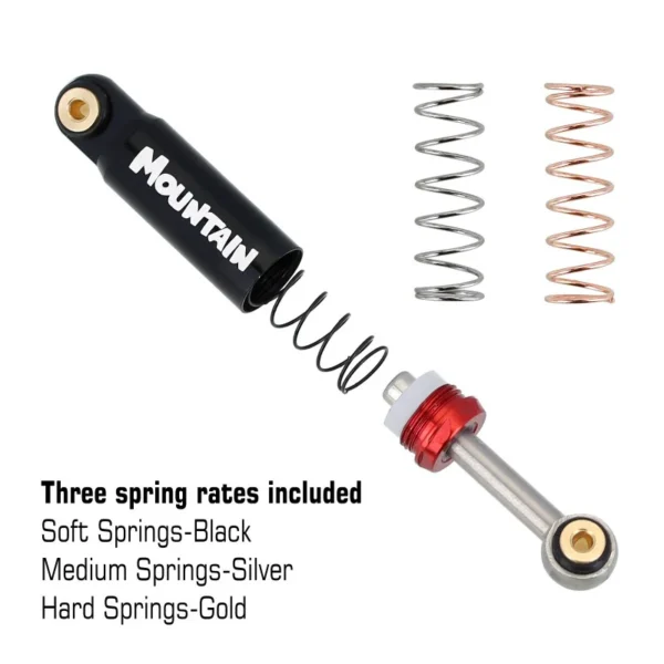 INJORA 32mm Internal Spring Air Damper Shock Absorbers For Axial SCX24 (4pcs)(Black) - Image 2