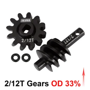INJORA Overdrive Gears for SCX24 2/12T Gears (Overdrive 33%)