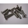 Head metal Flat Hex Screw M4x18mm (set 10) inox