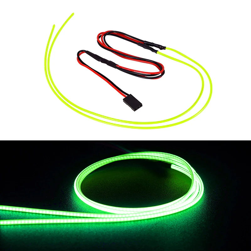 INJORA Flexible Cuttable LED Strip Lights for RC Cars (Green)