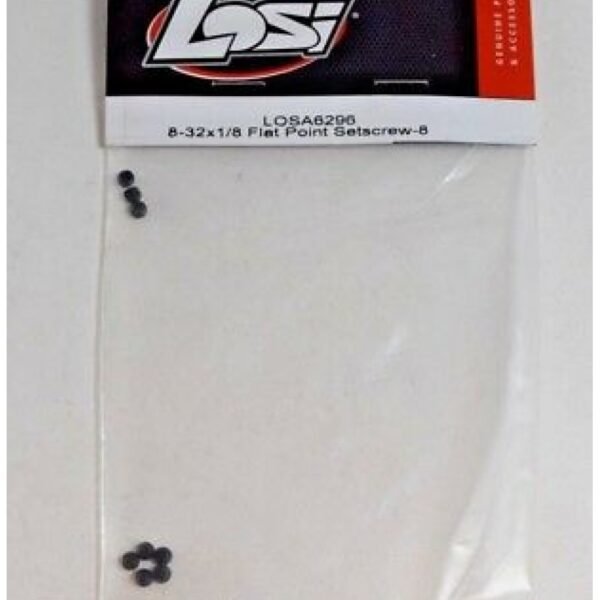 Losi 8-32x1/8” Flat Point Set Screws (8)