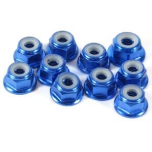 M2.5 Dark Blue FLANGED LOCKNUTS 10PCS