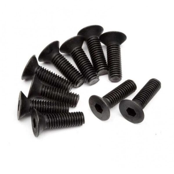 Head metal Flat Hex Screw M3x10-10pcs / set