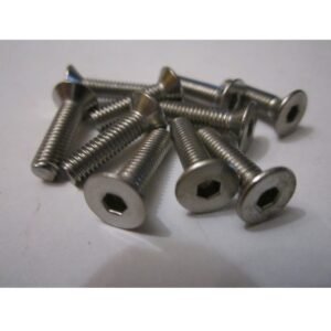 Head inox Flat Hex Screw M4x16mm (set 10)