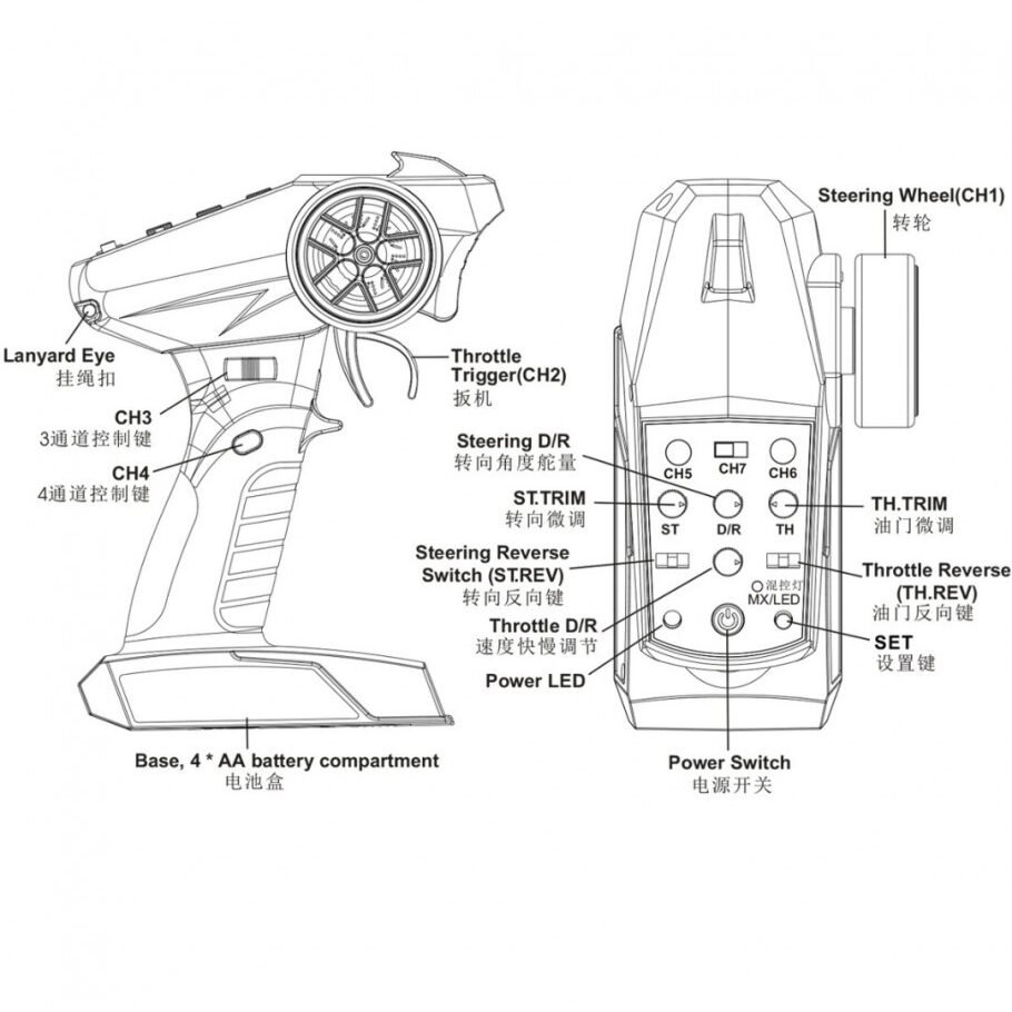 Rádio Digital NEEBRC 2.4G NB-7D 7CH - Image 6