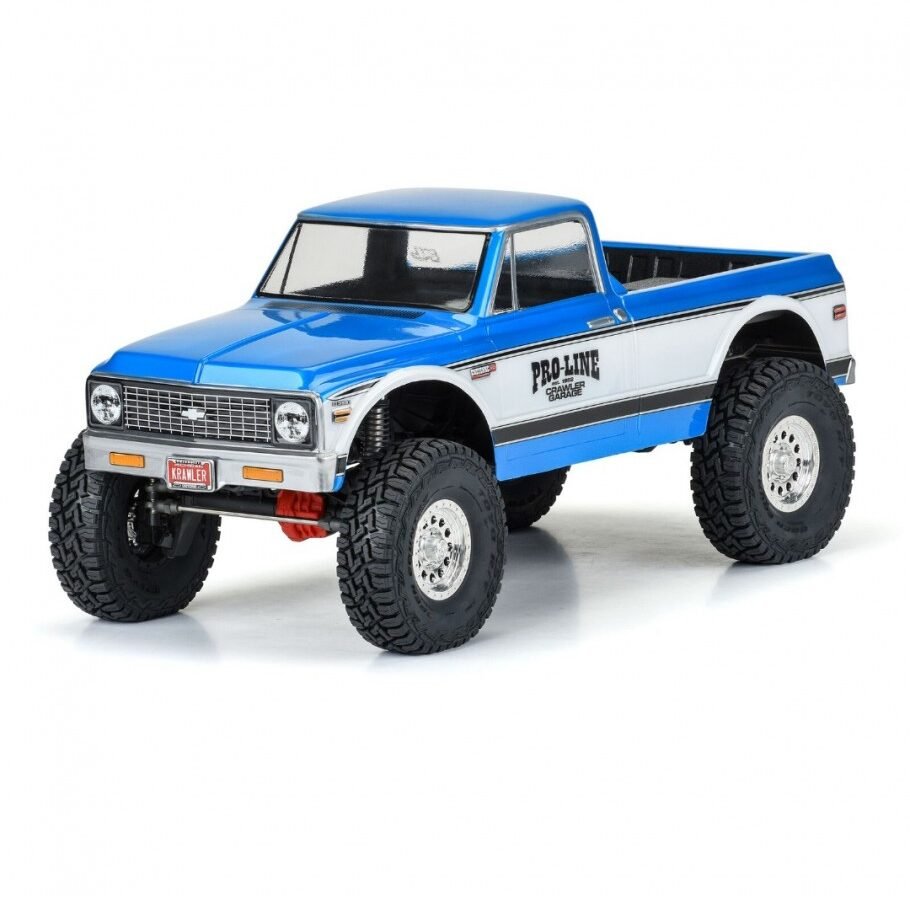 1/10 1972 Chevy K-10 Clear Body 12.3" Wheelbase Crawlers
