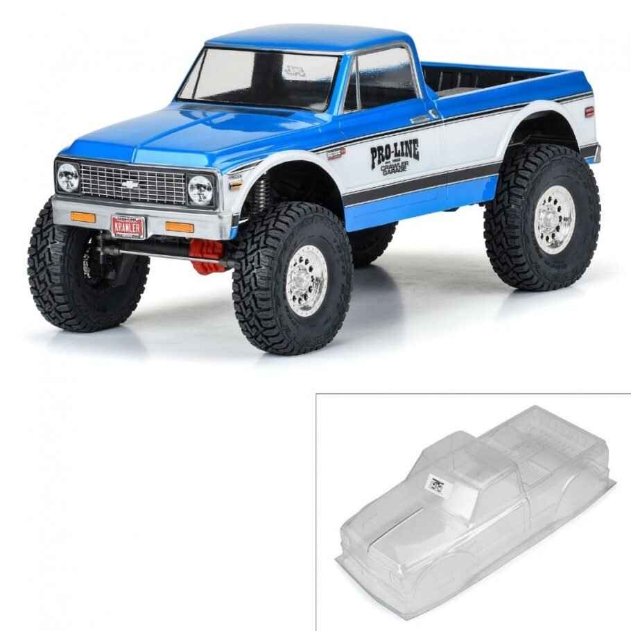 1/10 1972 Chevy K-10 Clear Body 12.3" Wheelbase Crawlers - Image 7