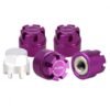 INJORA M2 Wheel Nuts Cap Locking Hubs CNC Aluminum Upgrade for 1/24 RC Crawler Puple