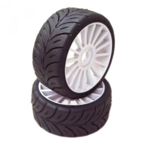 1/8 GT SPORT SOFT PRE-MOUNTED ON MULTI SPOKE BLACK WHEEL (2 PCS)