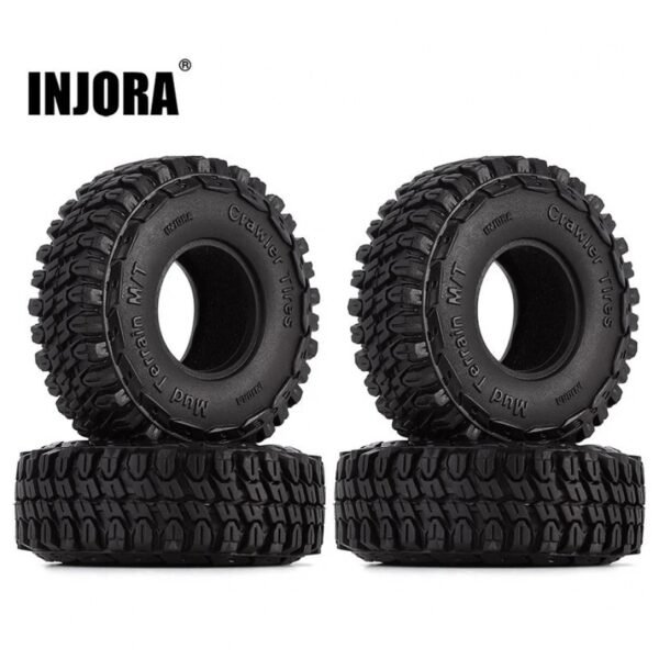 INJORA 1.0" 54*18mm S5 Mud Terrain Tires for 1/24 RC Crawlers (4) (T1002)