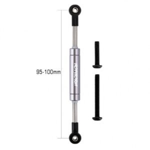 INJORA 95-100mm Adjustable Servo Steering Link for 1/10 RC Crawler (Grey)