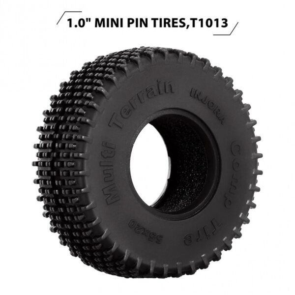 INJORA 1.0" 55*20mm S5 Mini Comp Pin Tires Multi Terrains for 1/24 Axial SCX24 (4) (T1013) - Image 9