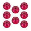 INJORA 8PCS M2 Wheel Lock Nuts Flange Nuts For SCX24 (Light Red)