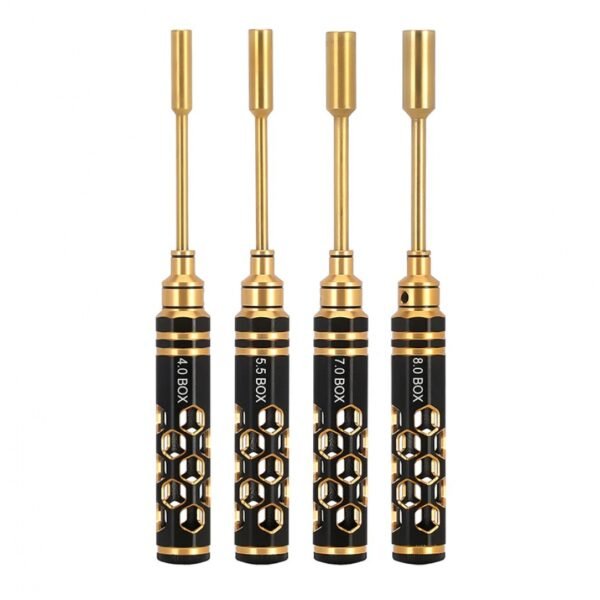 INJORA 4PCS 4.0 5.5 7.0 8.0mm Hex Socket Nut Driver Wrench Tool For RC Model - Image 3