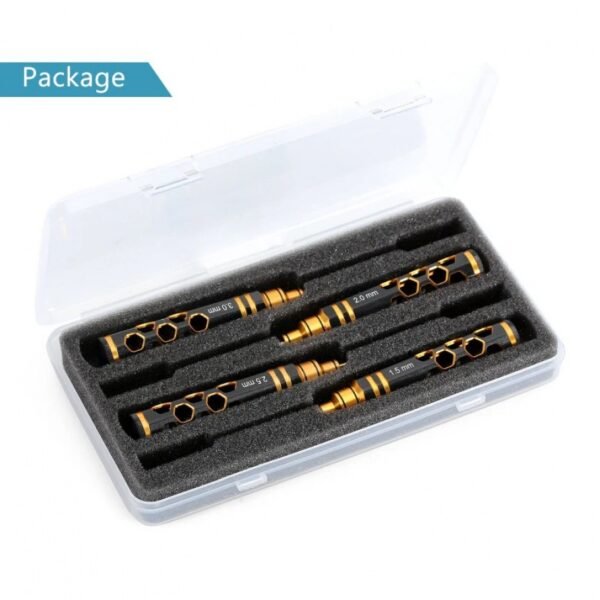 INJORA 4PCS 1.5 2.0 2.5 3.0mm HSS Hex Screwdriver Repair Tool Kit For RC Model - Image 6