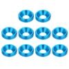 10pcs M3 Aluminium Anodized Countersunk Head Washer Gasket (Light Blue)