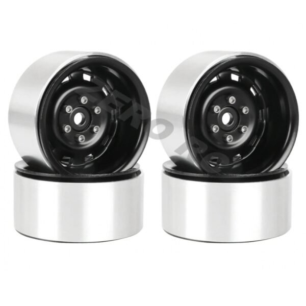 4PCS 1.9" Aluminum Alloy Beadlock Wheel Rims For 1/10 RC Crawler (Black) - Image 3